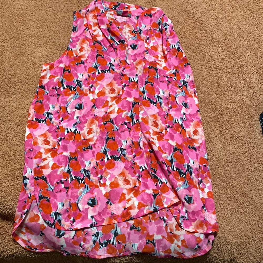 Pink floral Vince Camuto blouse